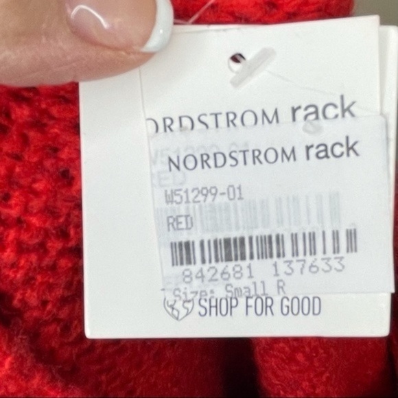 One One Six Red Balloon Sleeve Sweater Dress - S - NWT - Picture 7 of 8